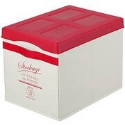 リビング用品 スタックボックスM レッド