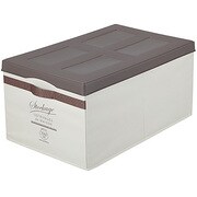 リビング用品 スタックボックスL ブラウン