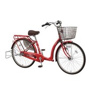 子供乗せ自転車 ふらっか~ずキュート 3人乗り対応 26型 内装3段変速 レッド FRQ263H