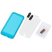 RT-P6C1/A [iPhone 5c用 シルキータッチ シリコンジャケット アイスブルー 半透明]