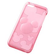 RT-DP6A/IP [iPhone 5c用 ディズニー キャラクター キラキラ ソフトジャケット ミッキーヘッド ピンク]