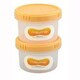 mip＆mip 丸型保存パック 130ml イナホイエロー 2個セット T11276