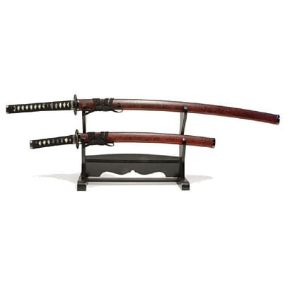 刀 NEU-041 赤石目掛台付 大小セット [模造刀]