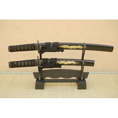 SW-1510DR ミニミニ竜セット（黒） [模造刀]