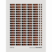 24316 [225系新快速 行先表示(京都以東)のインスタントレタリング(側面用：行先表示)+フィルムシール(前面用：運行番号表示・種別表示・行先表示) Nゲージ]