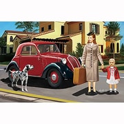 CB35167 [1/35 フィアットFAIT500トッポリーノ乗用車ハードトップ＋女性と女児＆犬]