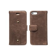 Z2471i5SC42 [iPhone SE/5s/5用 レトロビンテージダイアリー ダークBR]