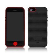 ディアルカラー [iPhone 5c用 シリコンケース ブラック/レッド]