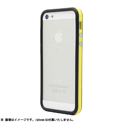 EdgeBand5S-009 [iPhone 5s/5用 EdgeBand バンパー Black Rim Yellow]