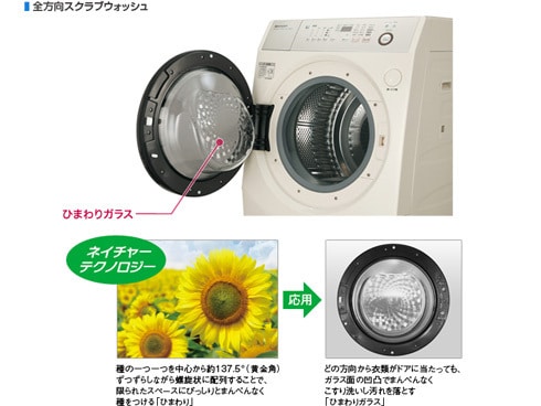 ヨドバシ.com - シャープ SHARP ななめ型ドラム式洗濯乾燥機（9.0ｋｇ） 右開き 高濃度プラズマクラスター7000搭載 ゴールド系 ES- V540-NR 通販【全品無料配達】