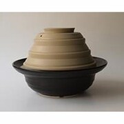 蒸温菜鍋（M） ナベ・蒸し皿・フタ 3点セット BK+CR JN0128(BKCR)