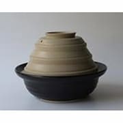 蒸温菜鍋（S） ナベ・蒸し皿・フタ 3点セット BK+CR JN0228(BKCR)