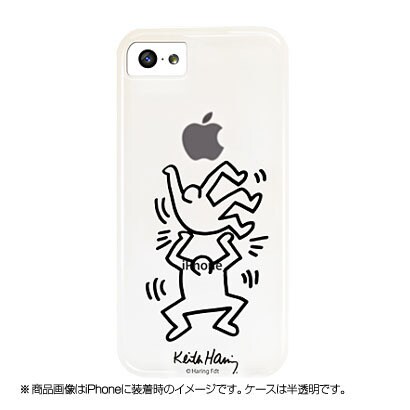 KH-IPH5C-CH2 [キースヘリング iPhone 5C用ケース TwoMen]