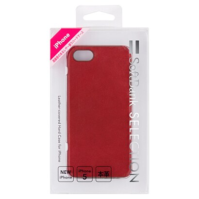 SB-IA07-HCLE/RD [SoftBank SELECTION レザーカバードケース / N for iPhone 5s/5 レッド]