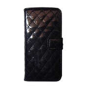SW-LT1104-BK [Leather Case エナメルキルティング二つ折り横開きタイプ(iPhone5/5S用) ブラック]