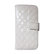 SW-LT1104-WH [Leather Case エナメルキルティング二つ折り横開きタイプ(iPhone5/5S用) ホワイト]