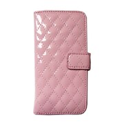 SW-LT1104-PC [Leather Case エナメルキルティング二つ折り横開きタイプ(iPhone5/5S用) ピーチ]