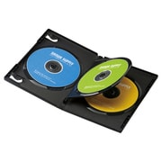 DVDトールケース(3枚収納) 3枚パック ブラック DVD-TN3-03BK