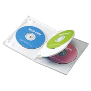 DVDトールケース(4枚収納) 3枚パック ホワイト DVD-TN4-03W