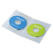 スリムDVDトールケース(2枚収納) 3枚パック クリア DVD-TU2-03C