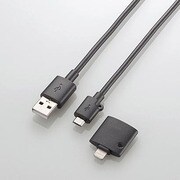 Lightningコネクタ付USBケーブル/Lightning+microUSB/1.2m/ブラック LHC-AMBLAD12BK