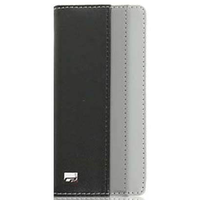 CP13004-LFBG [iPhone 5C専用 Stitch Line Leather Case for iPhone 5C レザーケース ブラック/グレイ]