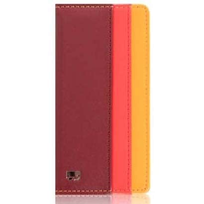 CP13004-LFRO [iPhone 5C専用 Stitch Line Leather Case for iPhone 5C レザーケース レッド/オレンジ]