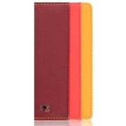 CP13004-LFRO [iPhone 5C専用 Stitch Line Leather Case for iPhone 5C レザーケース レッド/オレンジ]