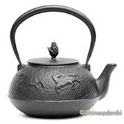 鉄瓶  14型馬肌黒焼付け 11937