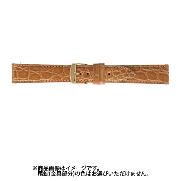 SW0001F-P [時計バンド エルセ カイマンクロコ（シャイニング） ウェルダー バンド幅18mm ベージュ]