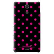 SO-04E-YCM2P0010-78 [オリジナルデザイン docomo SO-04E Xperia A用ケース 【Dot Pattern ブラック & ピンク】]
