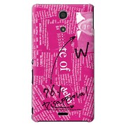 SO-04E-YCM2P0026-78 [オリジナルデザイン docomo SO-04E Xperia A用ケース 【News-paper ピンク】]
