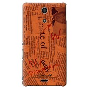 SO-04E-YCM2P0027-78 [オリジナルデザイン docomo SO-04E Xperia A用ケース 【News-paper オレンジ】]