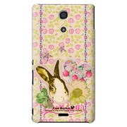 SO-04E-YCM2P0028-78 [オリジナルデザイン docomo SO-04E Xperia A用ケース 【フラワーラビット】]
