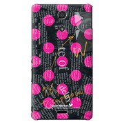 SO-04E-YCM2P0032-78 [オリジナルデザイン docomo SO-04E Xperia A用ケース 【News-paper-Dot ブラック】]