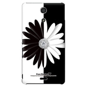 SO-04E-YCM2P0040-78 [オリジナルデザイン docomo SO-04E Xperia A用ケース 【B&W・フラワー】]