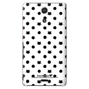 SO-04E-YCM2P0051-78 [オリジナルデザイン docomo SO-04E Xperia A用ケース 【ネコと水玉 白地】]