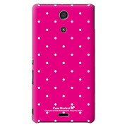 SO-04E-YCM2P0060-78 [オリジナルデザイン docomo SO-04E Xperia A用ケース 【Dot Pattern ピンク & ホワイト】]