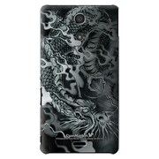 SO-04E-YCM2P0061-78 [オリジナルデザイン docomo SO-04E Xperia A用ケース 【龍の咆哮（黒）】]