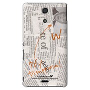 SO-04E-YCM2P0065-78 [オリジナルデザイン docomo SO-04E Xperia A用ケース 【News-paper ホワイト】]