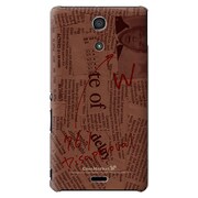 SO-04E-YCM2P0066-78 [オリジナルデザイン docomo SO-04E Xperia A用ケース 【News-paper ブラウン】]