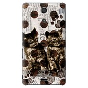 SO-04E-YCM2P0071-78 [オリジナルデザイン docomo SO-04E Xperia A用ケース 【Catウォールペーパー ホワイト】]