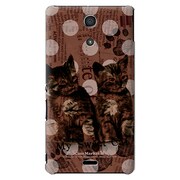 SO-04E-YCM2P0072-78 [オリジナルデザイン docomo SO-04E Xperia A用ケース 【Catウォールペーパー ブラウン】]