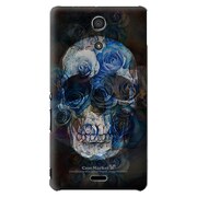 SO-04E-YCM2P0093-78 [オリジナルデザイン docomo SO-04E Xperia A用ケース 【スカルローズクロス】]