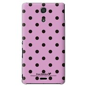 SO-04E-YCM2P0103-78 [オリジナルデザイン docomo SO-04E Xperia A用ケース 【Dot Pattern パープル & ブラック】]