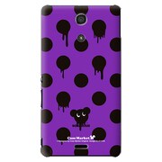 SO-04E-YCM2P0114-78 [オリジナルデザイン docomo SO-04E Xperia A用ケース 【Dot Pattern マウス パープル】]