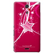 SO-04E-YCM2P0125-78 [オリジナルデザイン docomo SO-04E Xperia A用ケース 【ワインレッドスター】]