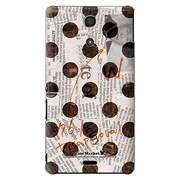 SO-04E-YCM2P0136-78 [オリジナルデザイン docomo SO-04E Xperia A用ケース 【News-paper-Dot ホワイト】]