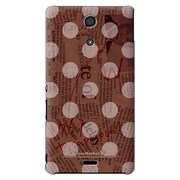 SO-04E-YCM2P0137-78 [オリジナルデザイン docomo SO-04E Xperia A用ケース 【News-paper-Dot ブラウン】]