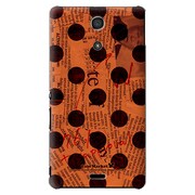SO-04E-YCM2P0138-78 [オリジナルデザイン docomo SO-04E Xperia A用ケース 【News-paper-Dot オレンジ】]